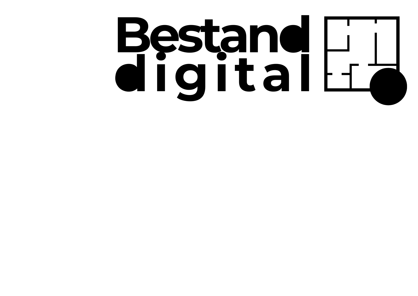 Bestand digital – originale Wortbildmarke